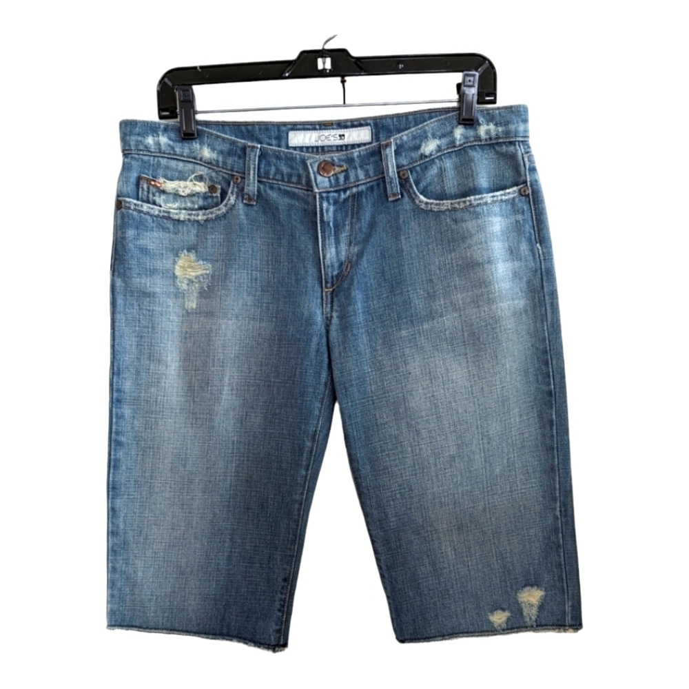 Joe's Jeans Light Wash Distressed Cotton Jean Shorts Size 30